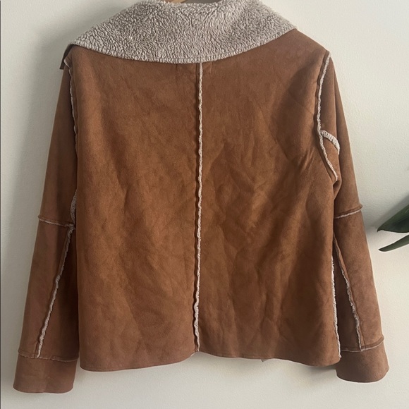 Dylan Tan Teddy Jacket with Cream Lining - Picture 4 of 5